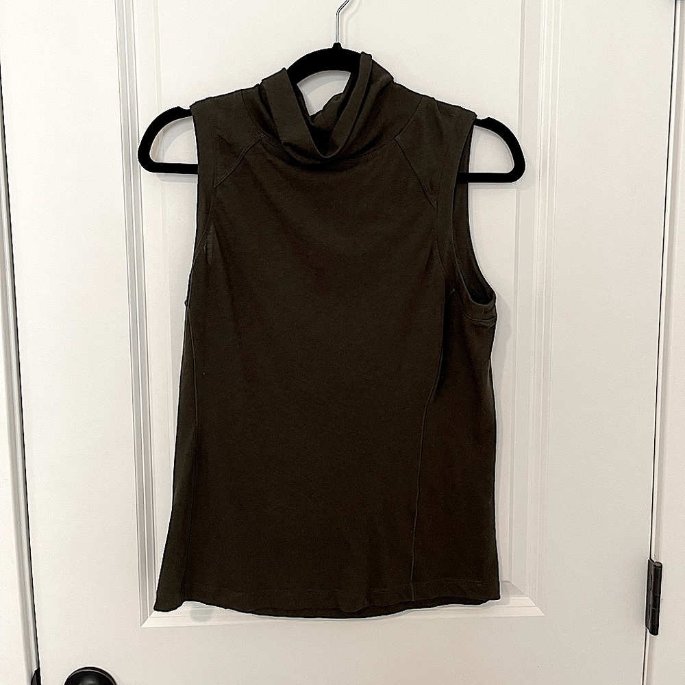 Lululemon Dark Green Turtleneck Tank Top